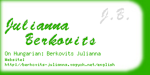 julianna berkovits business card